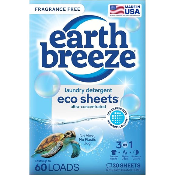 Earth Breeze Fragrance-Free Laundry Sheets (60 Loads)