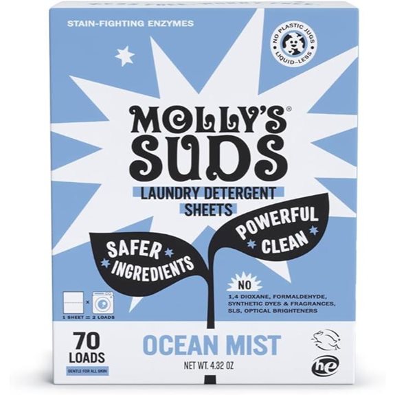 Molly’s Suds Laundry Sheets (Ocean Mist 70 Loads)