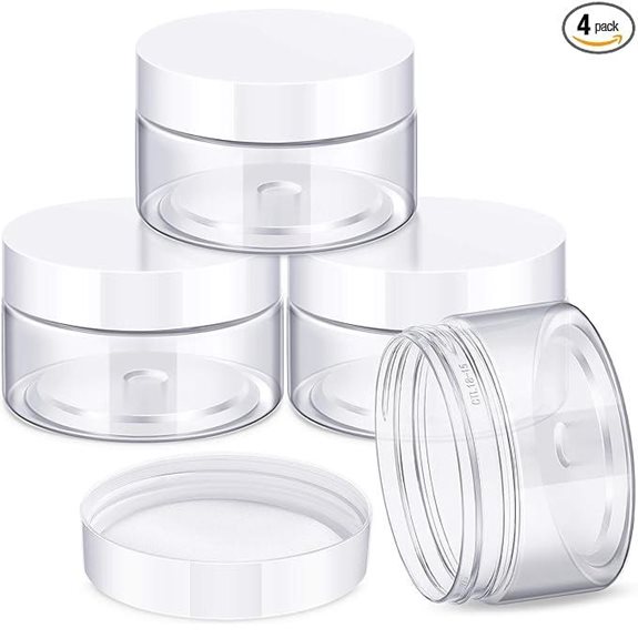 Patelai 4-Pack Leak-Proof Plastic Travel Jars