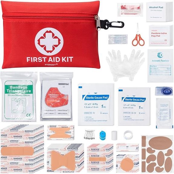PTEROMY 150-Piece Portable Mini First Aid Kit