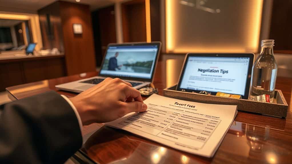 negotiate resort fee politely