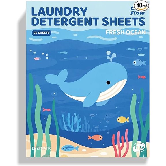 Eco-Friendly Laundry Detergent Sheets Ocean Scent