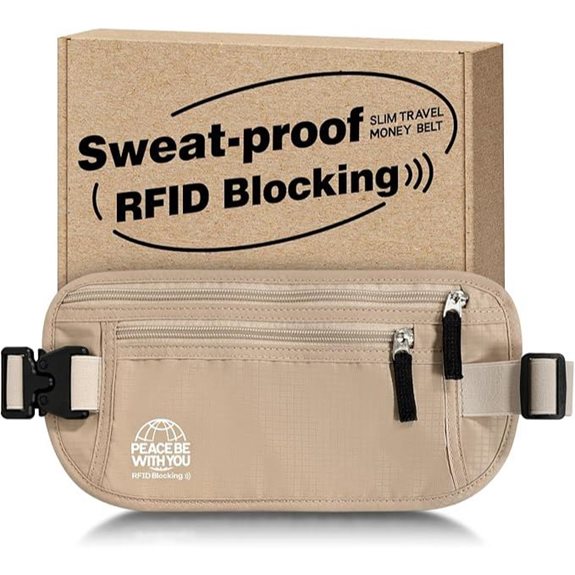 Hidden RFID Travel Money Belt for Men & Women