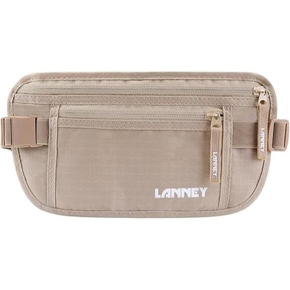 Travel Money Belt with RFID Blocking and Hidden Pouch