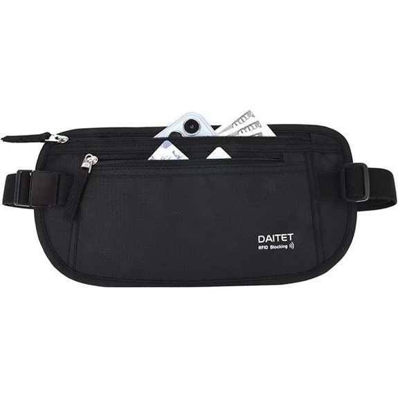 Money Belt RFID Blocking Hidden Travel Wallet