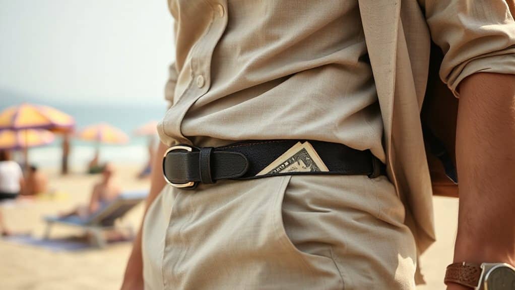 secure valuables in crowds