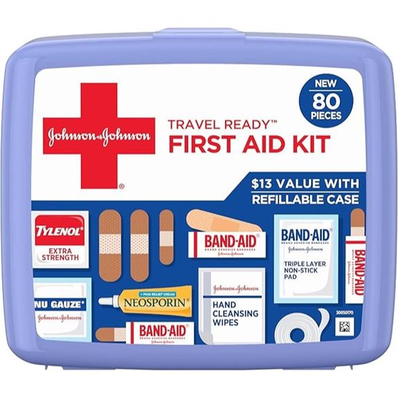 Travel First Aid Kit with Bandages and Supplies