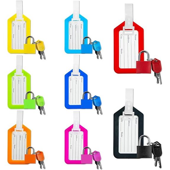 8 Pack Luggage Locks and Travel Tags Set