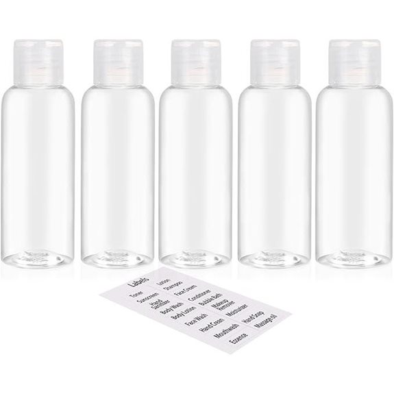 DNSEN 5 Pack 3.4oz Travel Bottles TSA Approved
