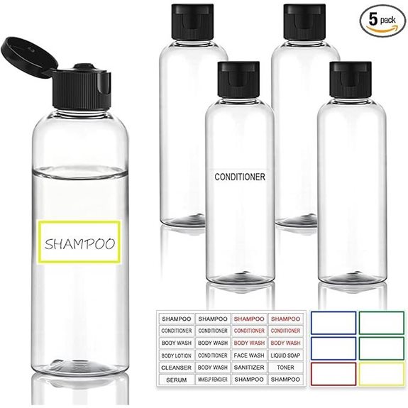 5 Pack TSA Travel Bottles for Toiletries