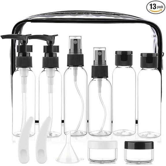 Cosywell 13-Pack Travel Toiletry Bottles (2oz TSA Approved)