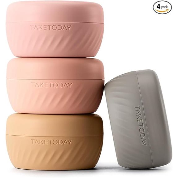 Travel Toiletry Containers 4 Pack TSA Approved