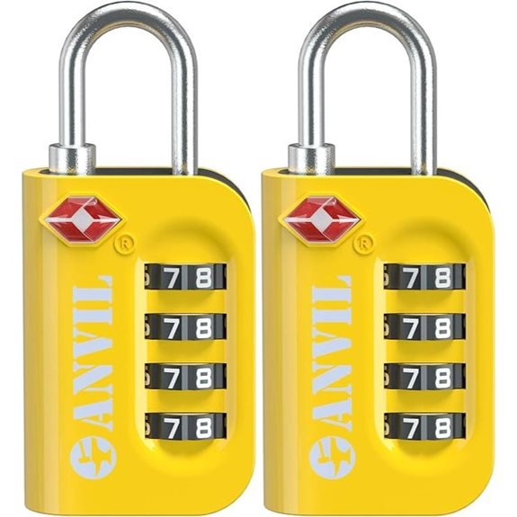 ANVIL TSA Approved 4-Digit Combination Travel Lock