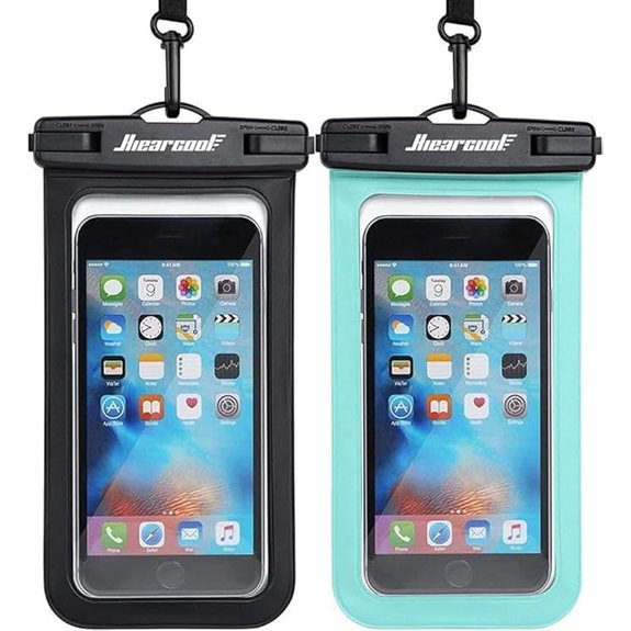 Hiearcool Waterproof Phone Pouch 2-Pack for iPhone