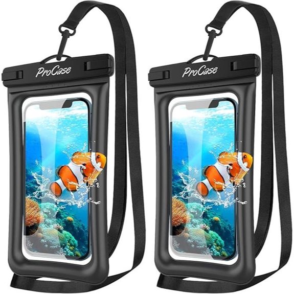 ProCase 2-Pack Waterproof Phone Pouch for Smartphones