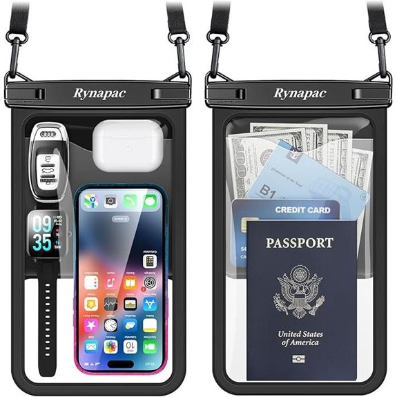 Rynapac Waterproof Phone Pouch 2 Pack for Large Phones
