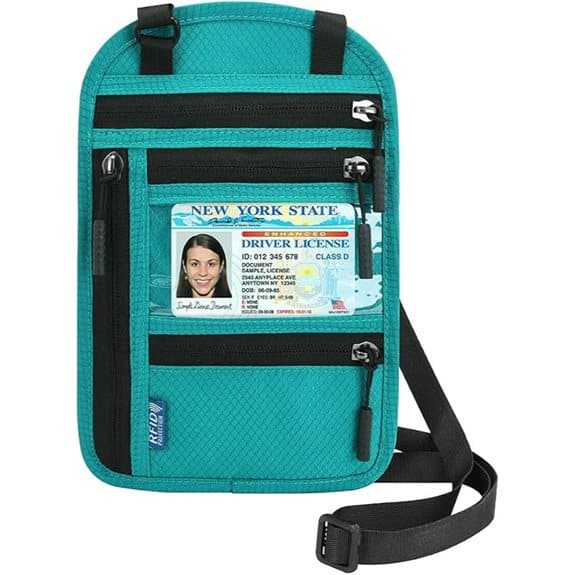 waterproof rfid neck wallet