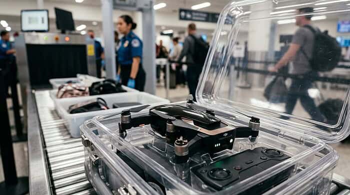 bringing drones on planes