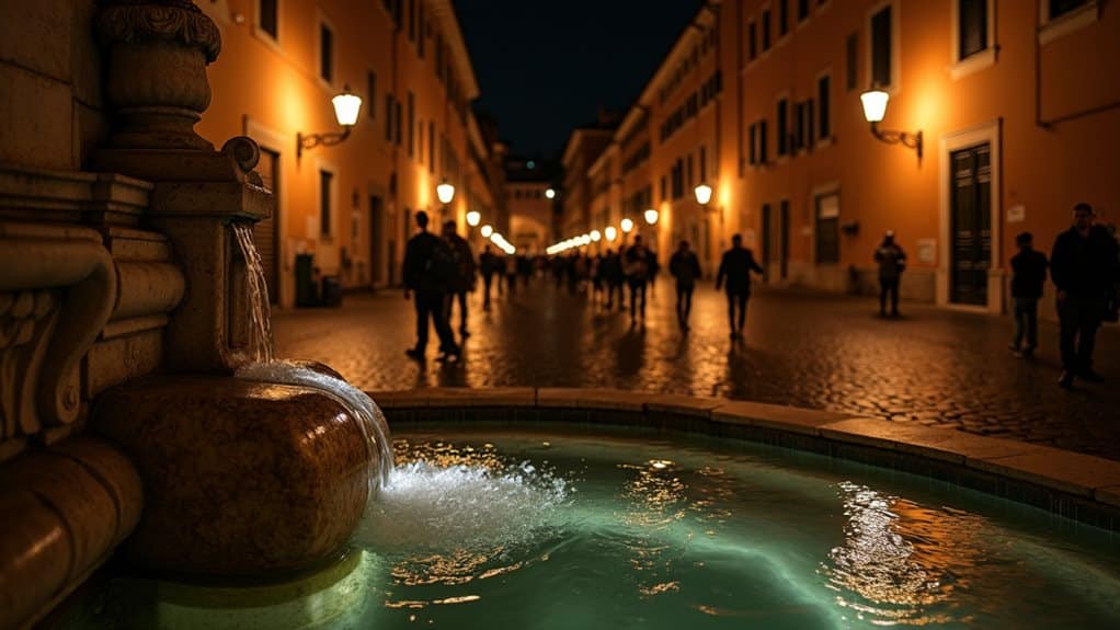 safe nighttime fountain drinking